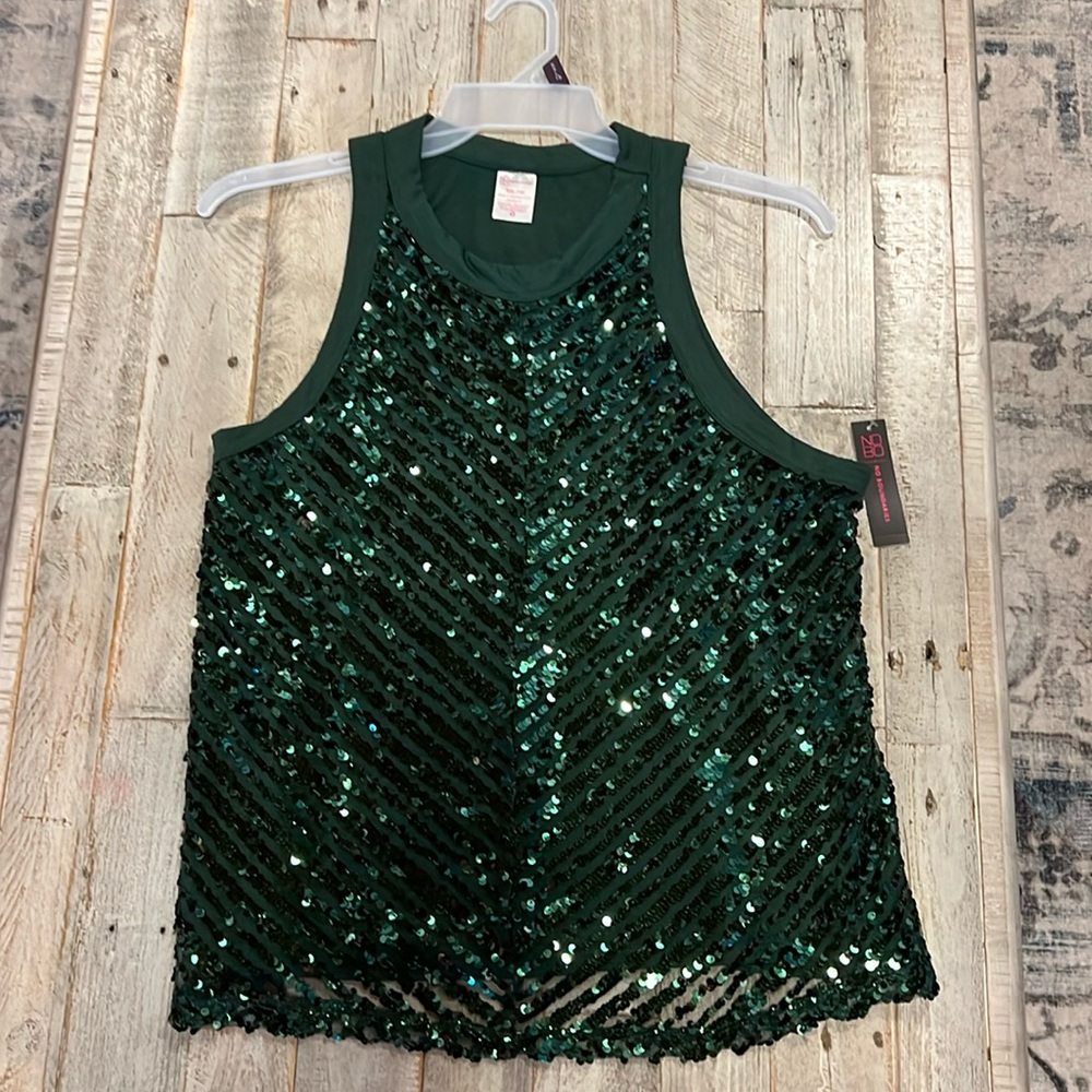 Walmart Green Sequin tank top